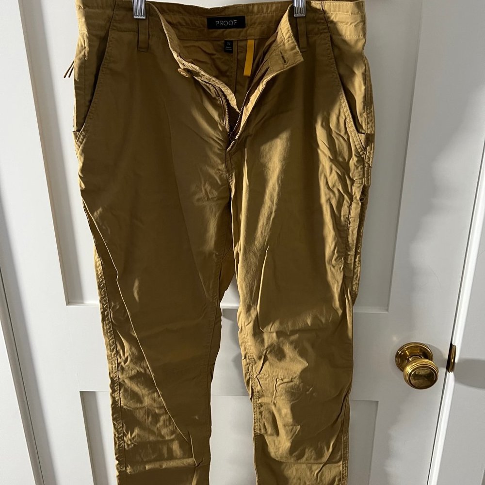 PROOF Passport Travel Pants in Camel (32)